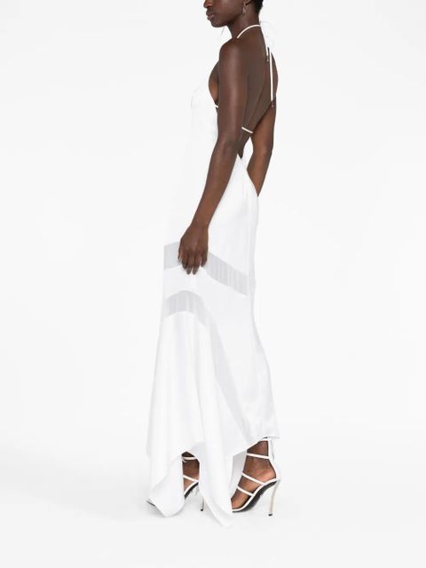 The Attico Saskia halterneck maxi dress - White