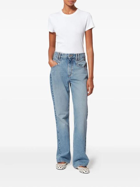 ISABEL MARANT Belvia pocket flared jeans - Blue