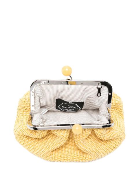 Max Mara Pasticcino woven clutch bag - Yellow
