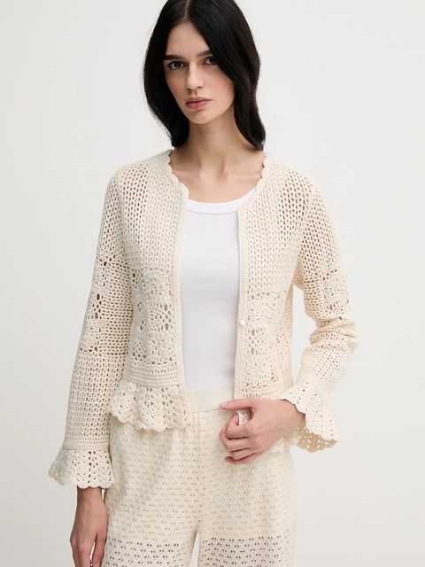 Hoss Intropia kardigan damski kolor beżowy lekki 6319513 - zdjęcie produktu nr 1