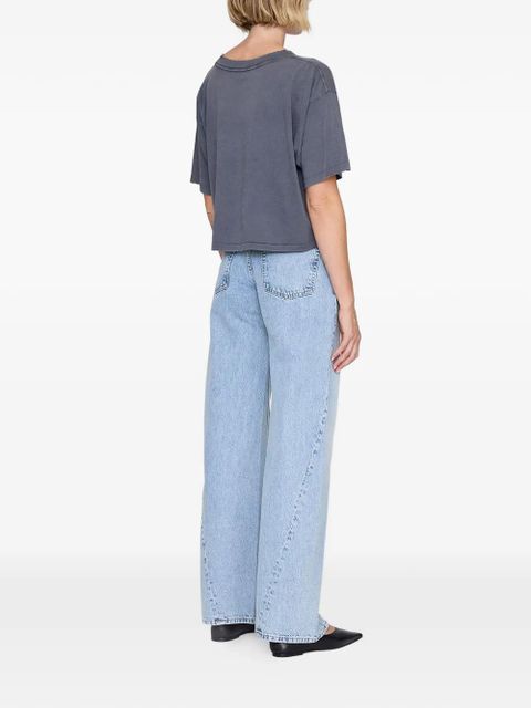 ANINE BING Johnny cropped T-shirt - Grey