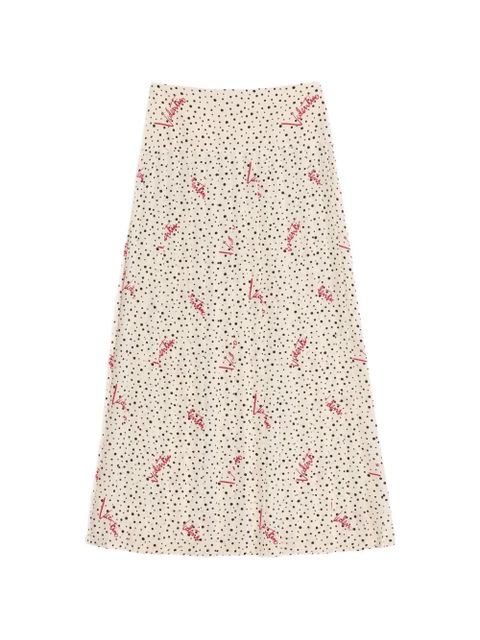 Valentino Garavani Plusdepois bubble print crepe de chine skirt - Neutrals - zdjęcie produktu nr 1