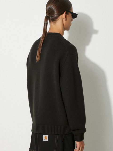 Kenzo sweter wełniany Rws Lucky Tiger Jumper kolor czarny ciepły FE68PU4773LH.99J