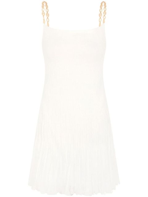 Rabanne chain-strap silk minidress - White - zdjęcie produktu nr 1