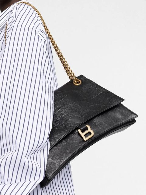 Balenciaga medium Crush chain-strap shoulder bag - Black