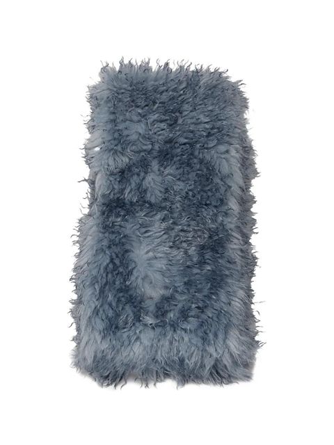GANNI long pile alternative fur scarf - Grey - zdjęcie produktu nr 2