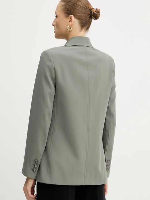 Guess marynarka FIONA kolor szary dwurzędowa gładka W5YN20 WH9Y2