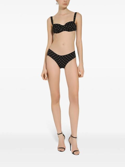 Dolce & Gabbana polka dot-print balconette bra - Black - zdjęcie produktu nr 2