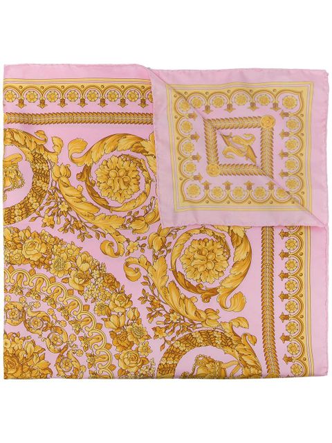 Versace Barocco-print silk foulard - Pink - zdjęcie produktu nr 1