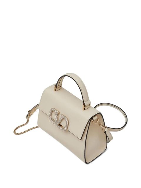 Valentino Garavani small VSling embellished handbag - Neutrals
