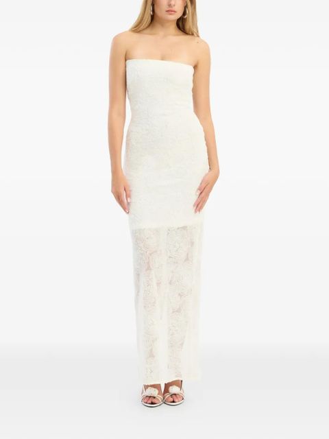 ROTATE BIRGER CHRISTENSEN floral mesh tube dress - White - zdjęcie produktu nr 2