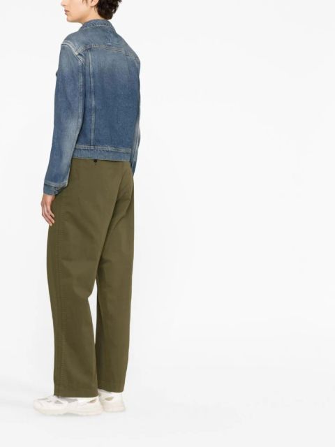 Golden Goose logo-patch denim jacket - Blue