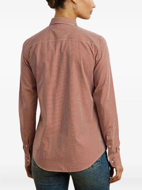 Lauren Ralph Lauren logo-detail stripe-pattern shirt - Red