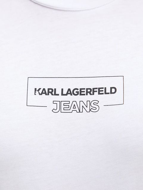 Karl Lagerfeld Jeans t-shirt bawełniany damski kolor biały A4W17003