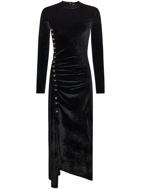 Rabanne draped velvet maxi dress - Black - zdjęcie produktu nr 1