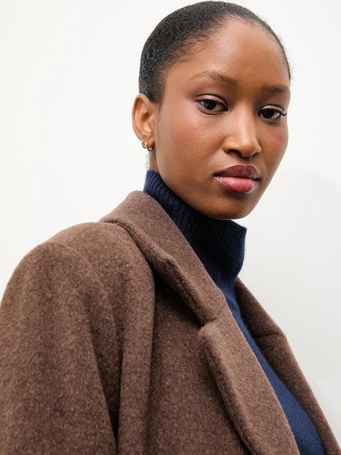 Answear.LAB płaszcz damski kolor brązowy przejściowy