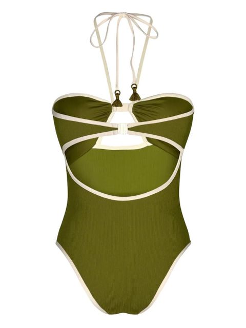 Johanna Ortiz Sea Salt cut-out swimsuit - Green
