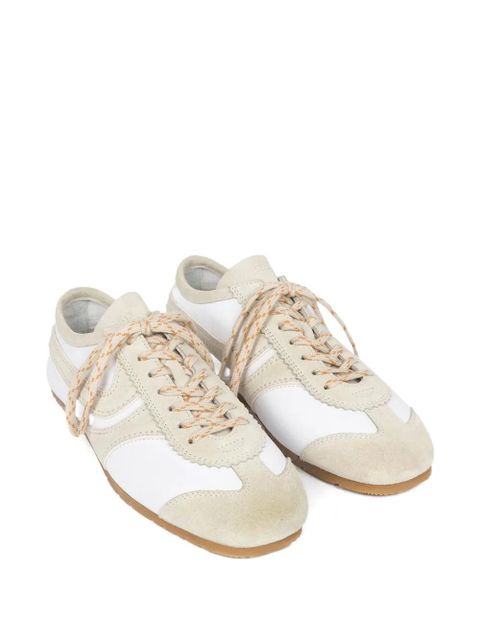 DRIES VAN NOTEN suede-panelled sneakers - White - zdjęcie produktu nr 2