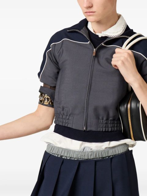 Miu Miu zip-up jacket - Grey