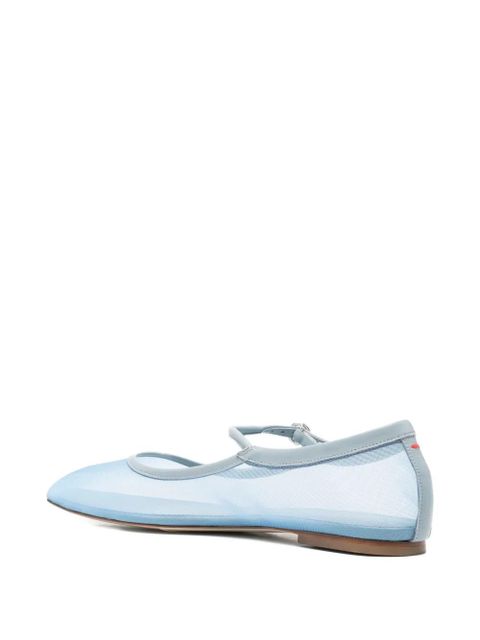 Aeyde Uma mesh ballet flats - White