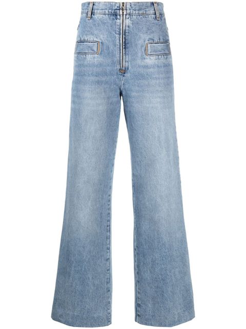 SANDRO high-waisted wide-leg jeans - Blue - zdjęcie produktu nr 1