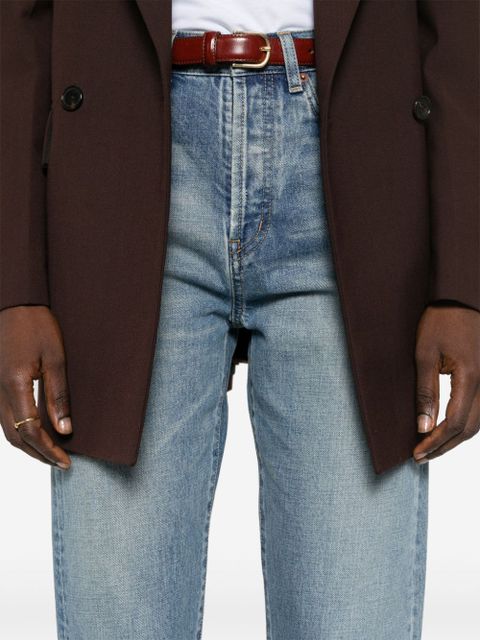 Saint Laurent distressed high-waisted jeans - Blue