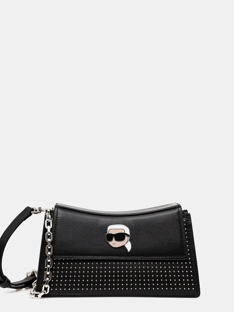 Karl Lagerfeld torebka skórzana kolor czarny 246W3029 - zdjęcie produktu nr 1