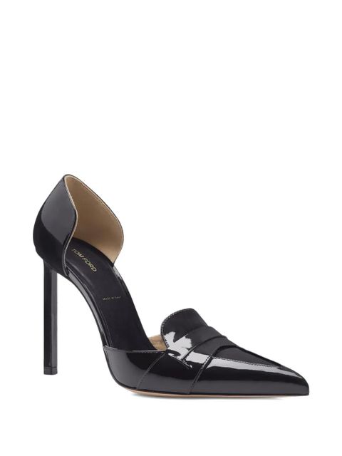 TOM FORD 105 mm EVA D'ORSAY patent leather pumps - Black - zdjęcie produktu nr 2