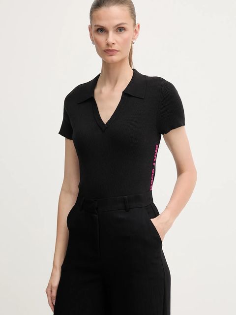 Dkny polo damski kolor czarny DJ4R0188 - zdjęcie produktu nr 1