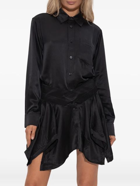 Alexander Wang button-down asymmetrical mini dress - Black
