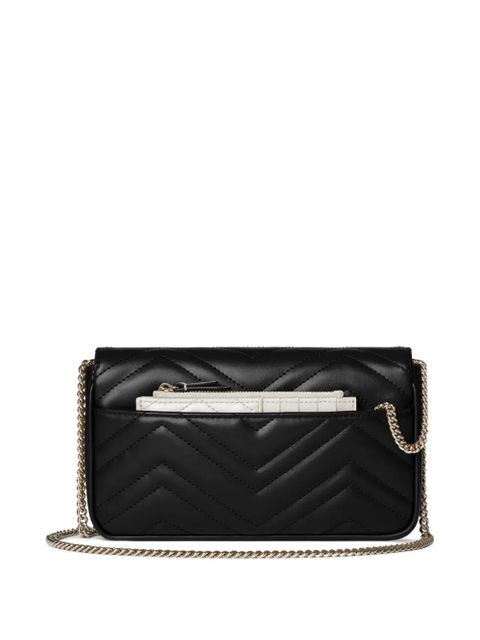Gucci small GG Marmont chevron chain shoulder bag - Black - zdjęcie produktu nr 2