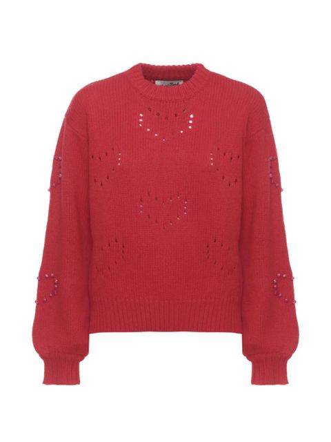 MC2 Saint Barth cut-out embellished sweater - Red - zdjęcie produktu nr 1