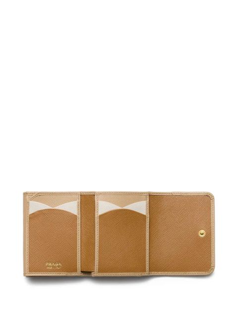 Prada small Saffiano leather wallet - Neutrals