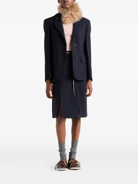 Prada diamond-pattern short-sleeved sweater - Pink