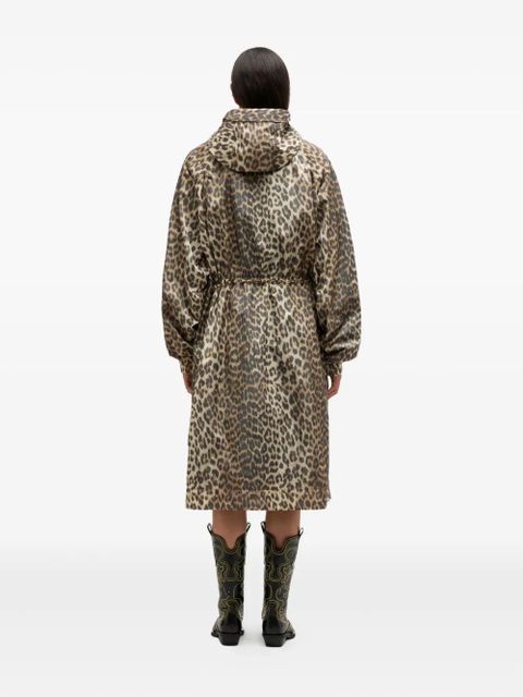 GANNI leopard-print coat - Neutrals