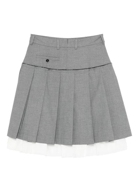 Gimaguas layered pleated mini skirt - Grey - zdjęcie produktu nr 2