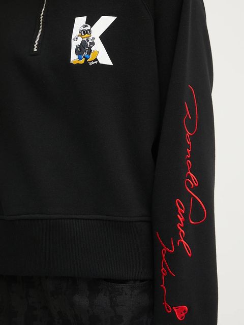 Karl Lagerfeld bluza KL X DISNEY damska kolor czarny z nadrukiem A3W20063