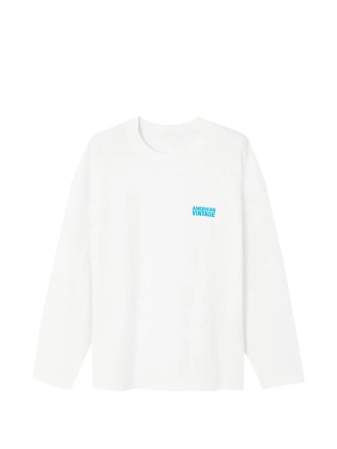 American Vintage Gixy long-sleeve round-neck T-shirt - White - zdjęcie produktu nr 1