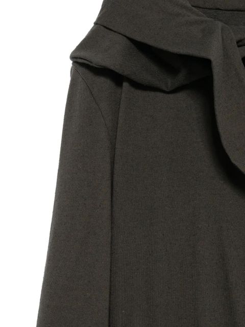 Magda Butrym draped-neck tie-neck sweatshirt - Grey - zdjęcie produktu nr 2