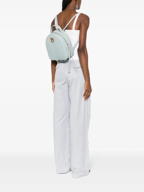 PINKO Love quilted leather backpack - Grey - zdjęcie produktu nr 2