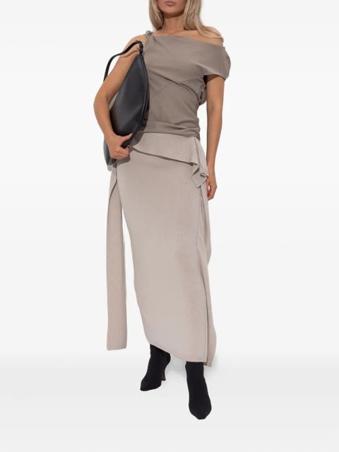ENTIRE STUDIOS one-shoulder draped top - Neutrals