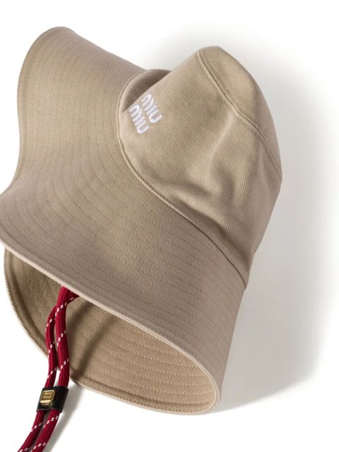 Miu Miu denim bucket hat - Brown