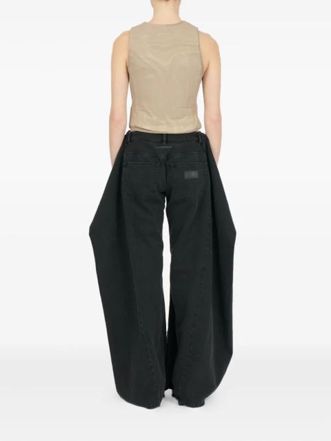 MM6 Maison Margiela satin button-up waistcoat - Neutrals