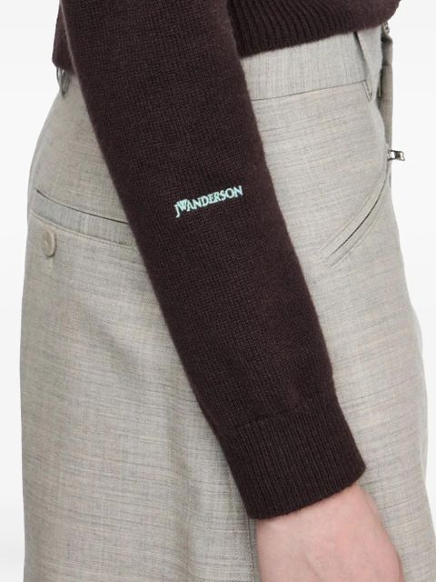JW Anderson embroidered cardigan - Brown