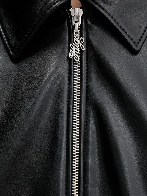 Hugo Blue kurtka kolor czarny przejściowa oversize 50553053