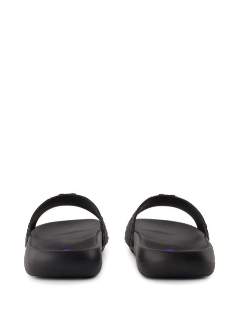 Burberry embossed Check Dive Slides - Black