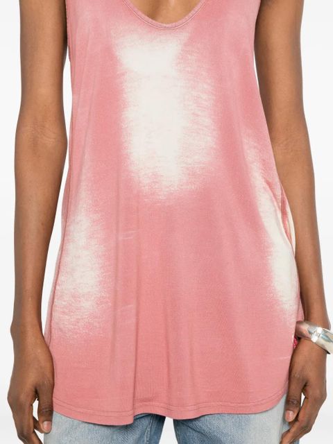 Diesel bleached V-neck top - Pink