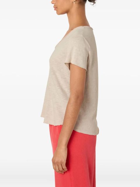 American Vintage Sonoma brushed V-neck T-shirt - Neutrals