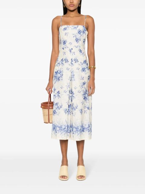 TWINSET floral-print chambray jumpsuit - Neutrals - zdjęcie produktu nr 2