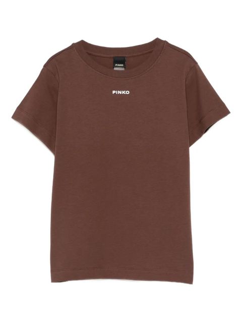 PINKO logo-appliqué T-shirt - Brown - zdjęcie produktu nr 1